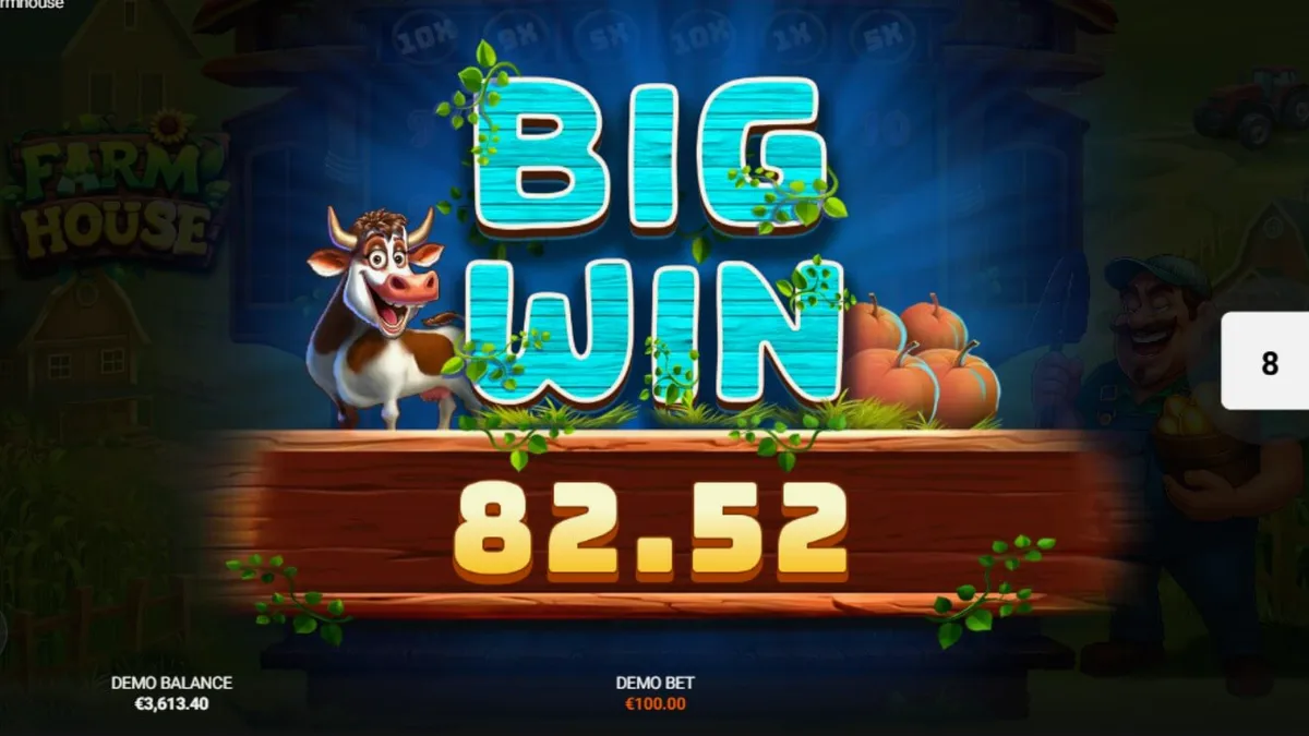 Pemandangan pedesaan yang cerah dengan elemen permainan slot Farm House